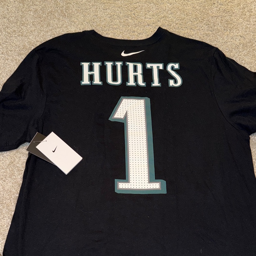 Nike Black Hurts Philadelphia Eagles #1 Graphic Tee XL